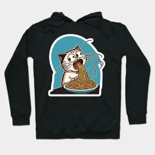 Cat eating spaghetti meme Hoodie